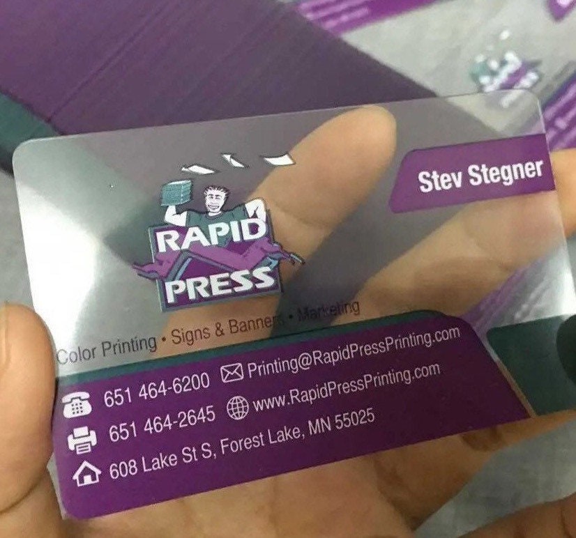 200 Clear Transparent Plastic Business 