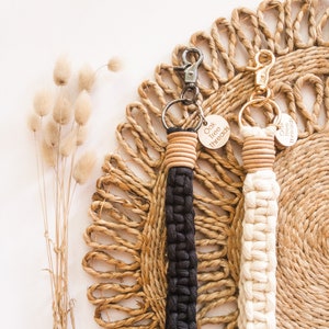 Pulsera/Llavero de cuero macramé