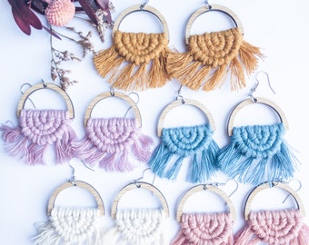 Macrame Earrings - circle