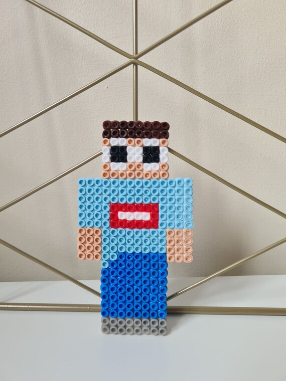 Sapnap Minecraft Skin Perler Bead Keychain Minecraft 