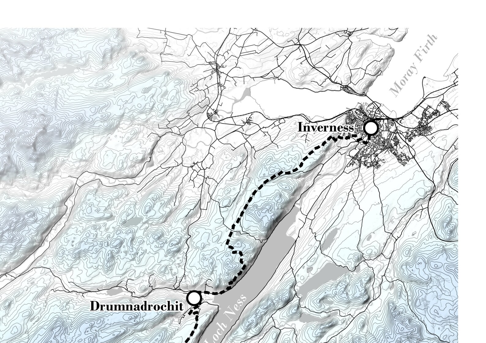 Great Glen Way Map &amp; Elevation Profile. Scottish Outdoor Challenge Gift ...