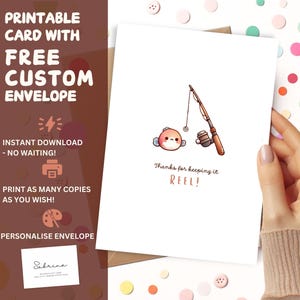 Merci de garder la carte bobine | Jeu de mots de pêche drôle imprimable | Carte de remerciements mignonne d'aquarelle de poissons de Zazzle.be Liste d'envies Vous avez des idées ? Carte numérique pour papa, ami ou enseignant