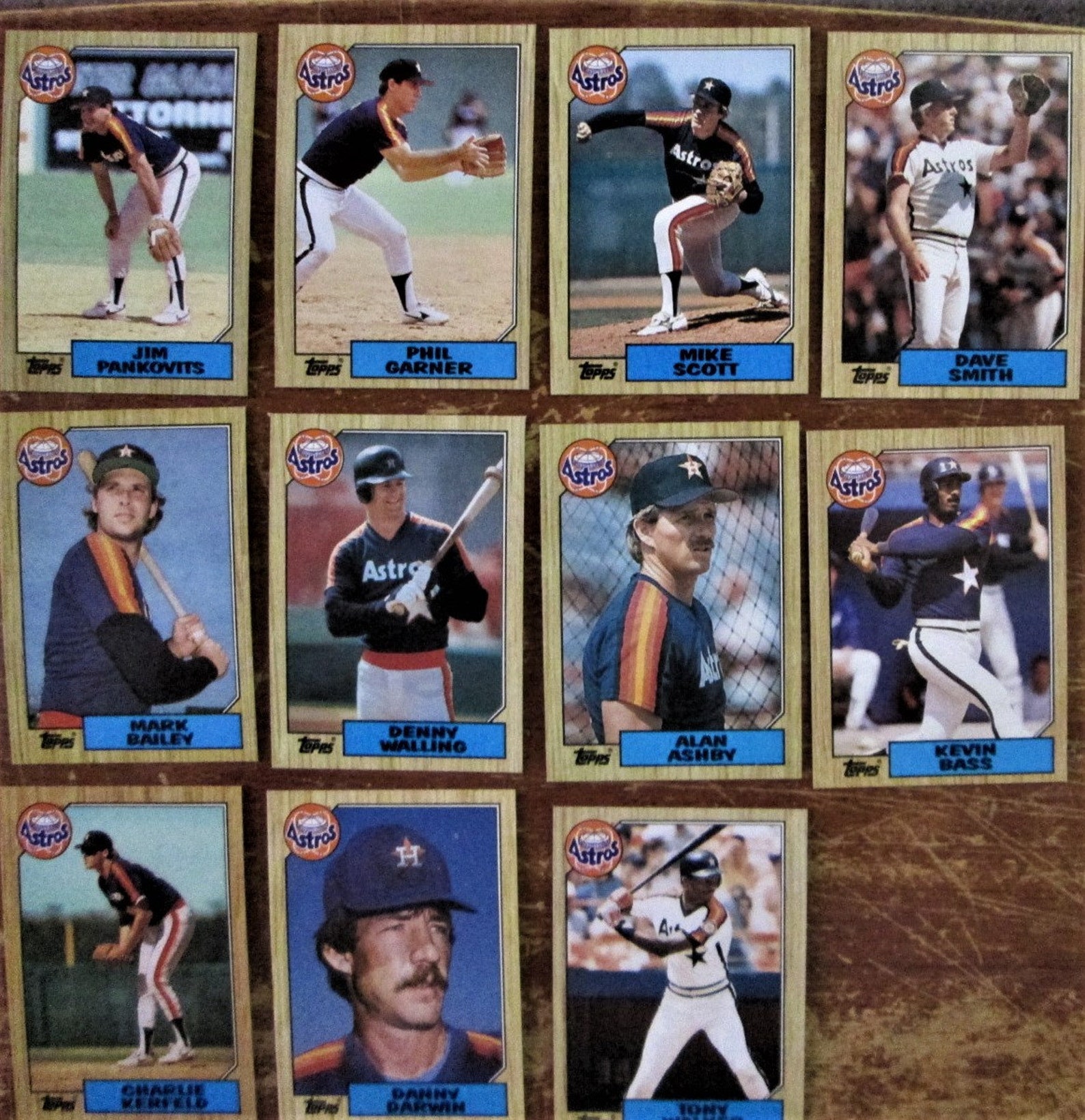 Baseball Cards 1987 Houston Astros...ryan Lopes Scott Etsy