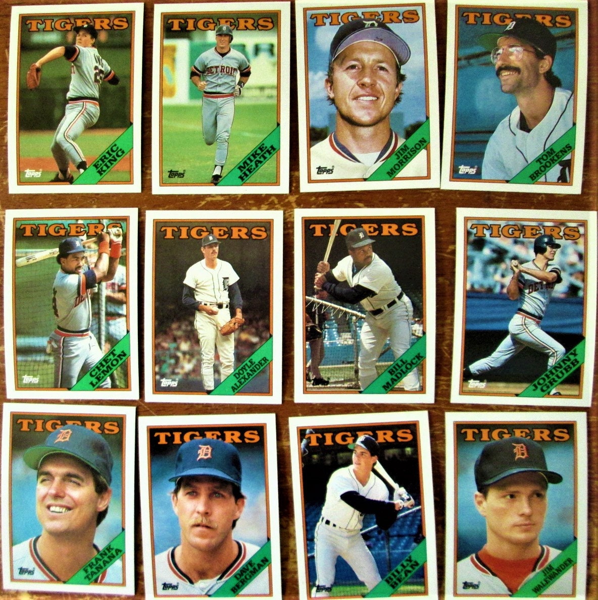 Baseball Cards 1988 Detroit Tigers Team Set...trammell - Etsy