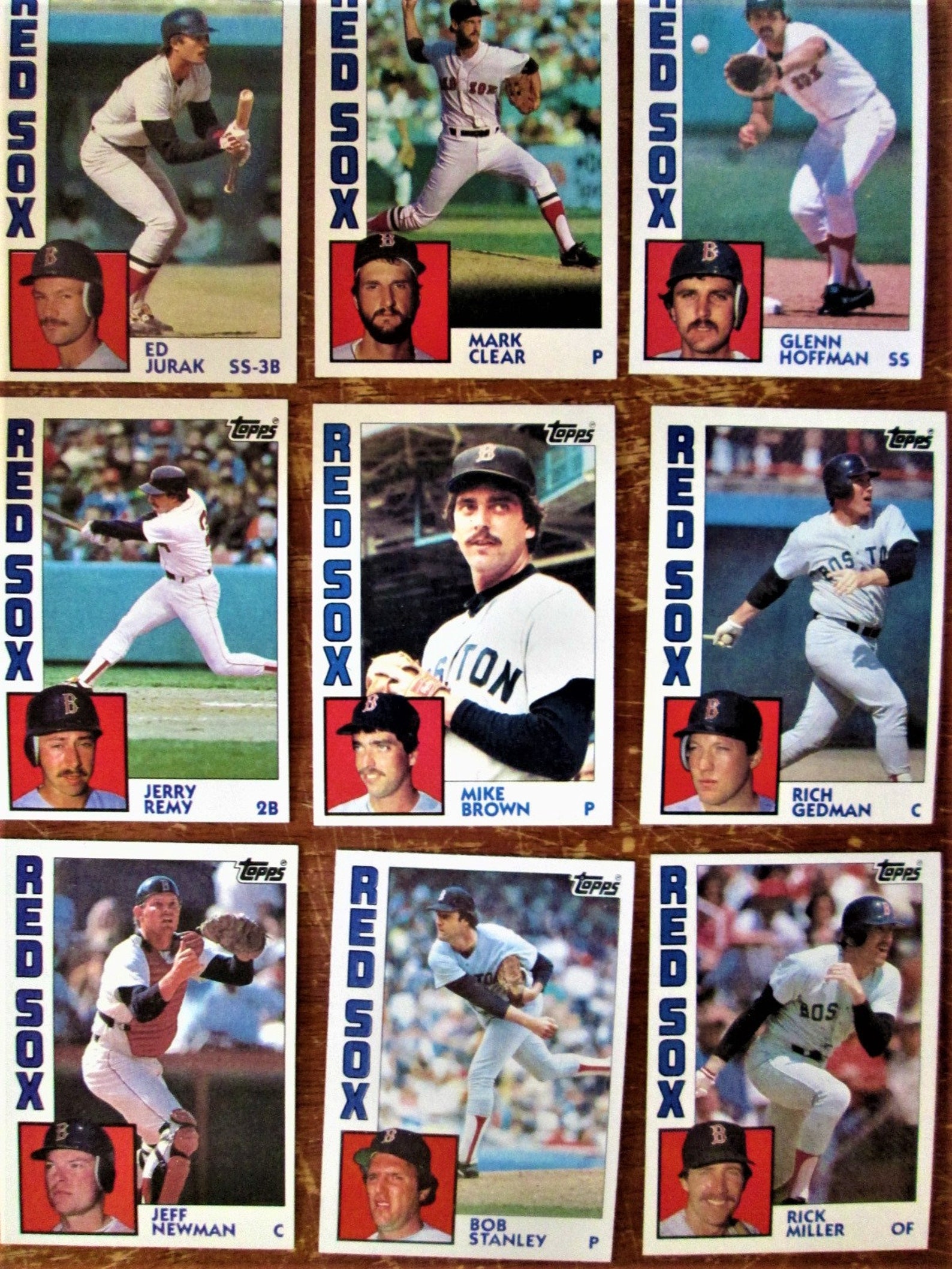 Baseball Cards 1984 Boston Red Sox...boggs Rice Eckersley Etsy