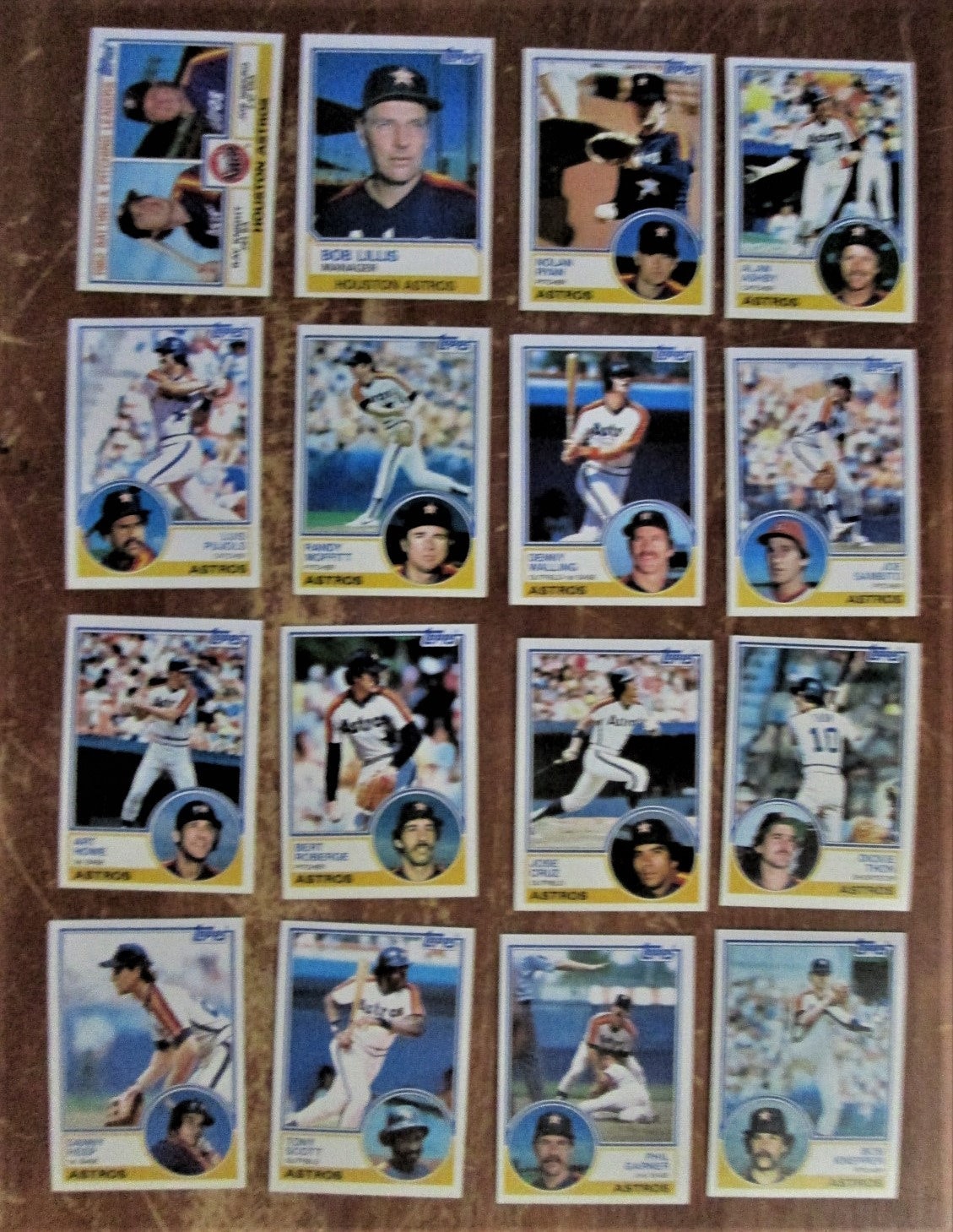 Baseball Cards 1983 Houston Astros Team Set...nolan Ryan Etsy