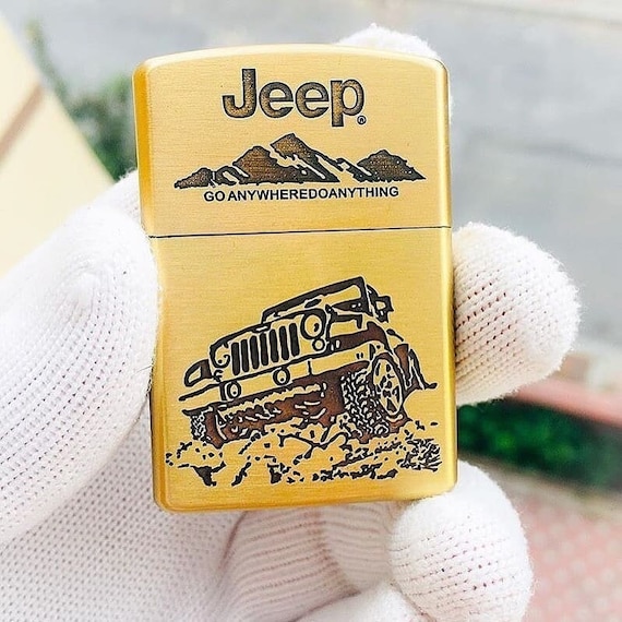 Zippo Jeep Car Golden Engaraved Rare Custom Handmade Lighter Zippo Jeep Car Golden Engaraved Rare Custom Handmade Lighter