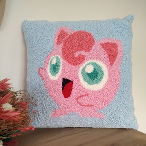 Punch Needle 90s Throw Pillow Cover, Hand Tufted 90s Theme Party Decoration, Funda de almohada personalizada hecha a mano, Hecho por encargo