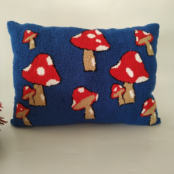 Mushroom Tufted Pillow Etsy