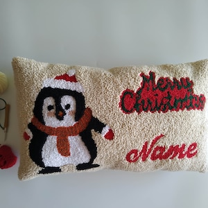 Funda de almohada personalizada personalizada, fundas de almohada de nombre, alfombra de aguja perforada, almohada de lanzamiento de patrón animal, regalo para niños