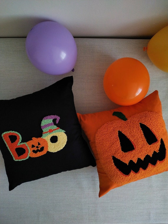 Halloween Pillow Cover Halloween BOO Pillow Pink Halloween 