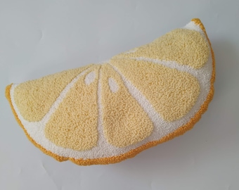 Handmade Tufted Lemon Slice Punch Needle Pillow, Funny Decorative Throw  Pillows, Kids Room Cushion, Dorm Room Decor