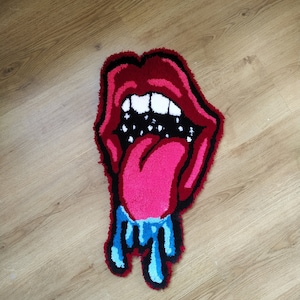 Lip Tufting Rug, %100 Handmade Rug, Gift For Her