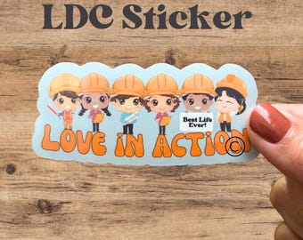 JW LDC Sticker | Vinyl Laminated Waterproof | JW Gifts | Disaster Relief Stickers | Jehovah's Witnesses | Pioneer Gifts | Ministry |