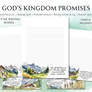 Promesas del Reino de Dios de JW / Paquete de escritura de cartas / Regalos pioneros / Plantillas / Testigos de Jehová / Papelería imprimible