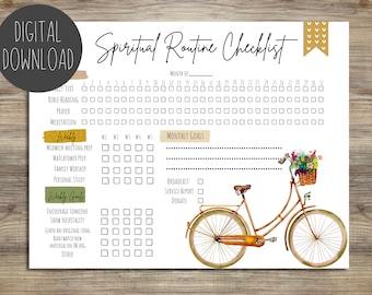 JW Spiritual Routine Checklist | Cabin | Planner | Jehovah's Witnesses ...