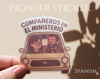 JW Pioneer Stickers | Spanish | Pioneer School Gifts | Ministry | Jehovah’s Witnesses| Vinyl Laminated Waterproof Stickers | Precursor