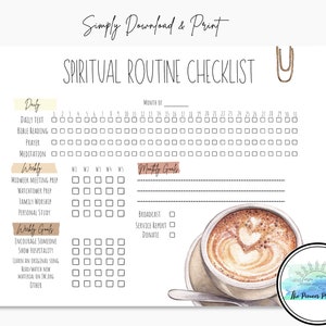 Spiritual Routine Checklist | Coffee Design | JW | Printable | Spanish ...