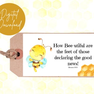 Printable Pioneer Gift Tags | How Bee-utiful | JW Gifts | Cute Bee Designs | Pioneer Gifts
