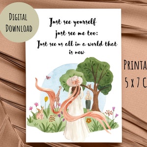 JW Printable | Encouragement Card | Just see yourself | 5 X 7