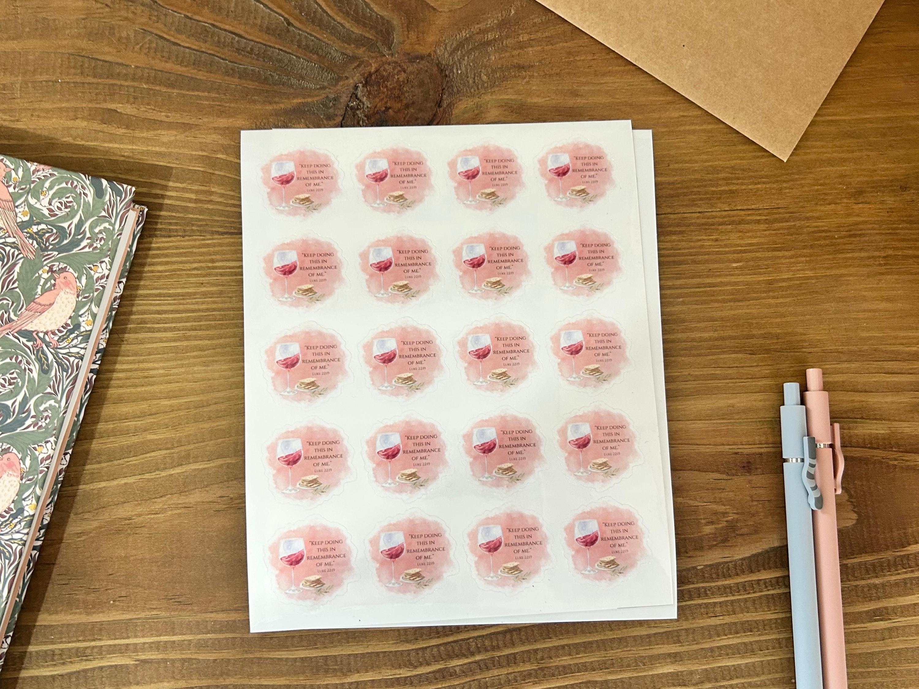 Memorial Letter Writing Stickers | Bread and Wine Envelope Stickers ...
