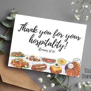 JW Hospitality-kaart | Romeinen 12:13 | Afdrukbaar | JW-wenskaarten | JW-cadeaus