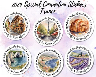JW Convention Sticker Set 2024 | France | Declare the Good News | JW Convention Gifts | JW Gifts | Stickers