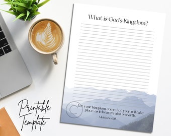 JW Letter Writin Template | God's Kingdom | Lines & No Lines | Mountains | 2023 | Jehovah's Witnesses | Stationary