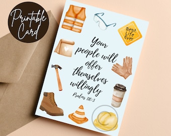 JW Printable Card | LDC | Ramapo | Bethel | "Your people will offer themselves willingly.." Psalm 110:3 | JW Gifts