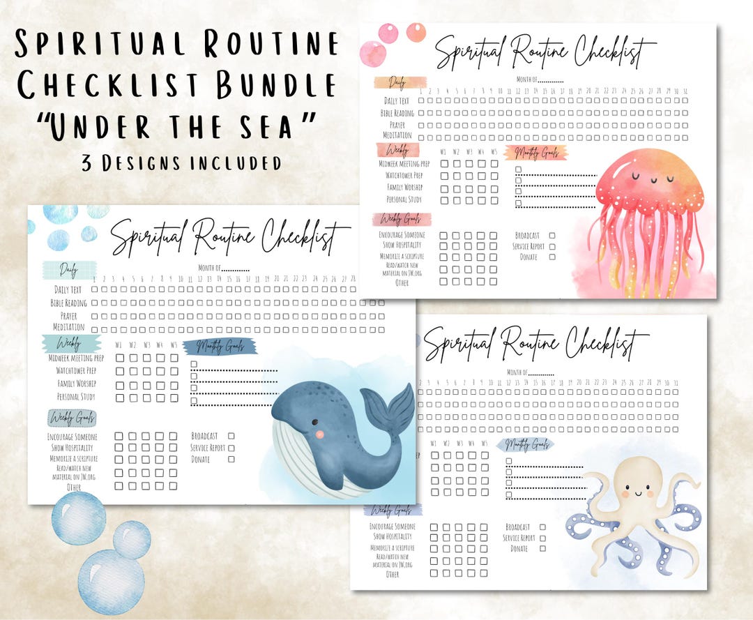 JW Spiritual Routine | "under the Sea" | JW Gifts | JW Planners | Daily ...
