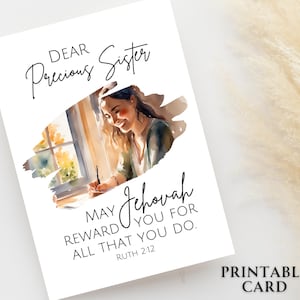 Tarjeta para esposas de ancianos TJ / Agradecimiento a las hermanas / Tarjeta de felicitación / Regalo para esposas de ancianos / Ministerio / Pionero