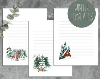 Winter Templates | Jehovah's Witnesses | JW | Letter Writing | Stationary