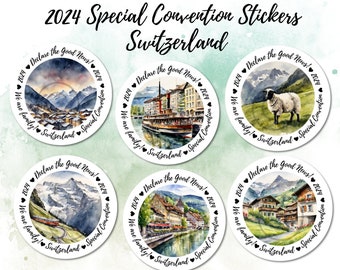 JW Convention Sticker 2024 | Switzerland | Declare the Good News | JW Convention Gifts | JW Gifts | Stickers
