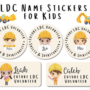 JW LDC Name stickers for kids | Future Volunteer |  Personalized Stickers | JW Gifts