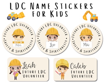 JW LDC Name stickers for kids | Future Volunteer |  Personalized Stickers | JW Gifts