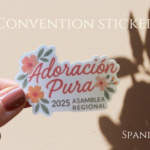 JW Pure worship Sticker | Spanish | 2025 Regional Convention Gifts l Waterproof Vinyl | JW Gifts | Ministry | Jehovah&#39;s Witnesses |