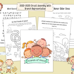 Cuaderno de actividades para niños de Friends Of Peace / Asamblea de circuito 2022-2023 / Representante de rama / JW