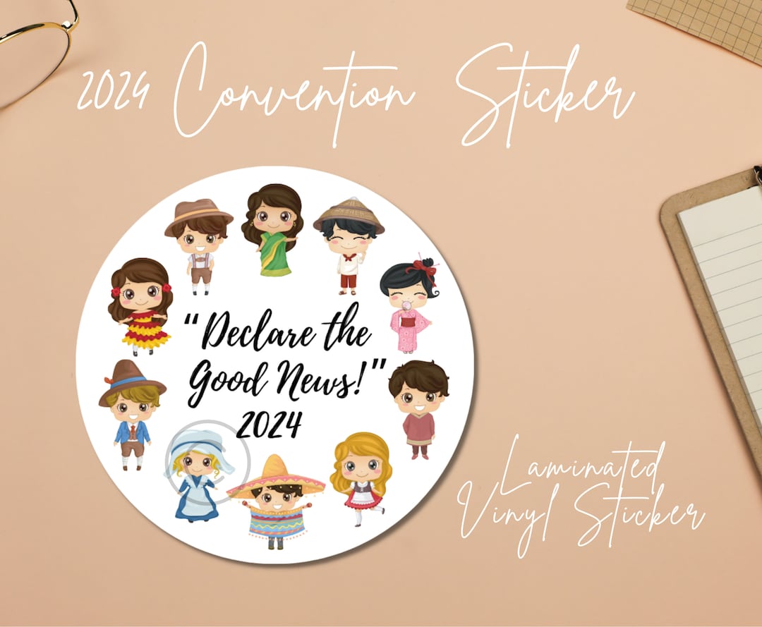 JW 2024 Convention Sticker Vinyl Laminated Waterproof Declare the Good