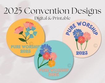 2025 Specjalna konwencja Wydrukuj Pin & Naklejka Projekt | Prezenty ŚJ | Prezenty na konwencję | Ogłoś Dobrą Nowinę | Pins | Naklejki