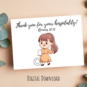 JW Hospitality Card | Romans 12:13 | Printable | JW Greeting Cards | JW Gifts