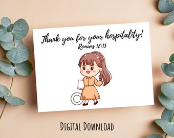 JW Hospitality Card | Romans 12:13 | Printable | JW Greeting Cards | JW Gifts