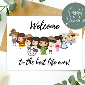 Carte de baptême JW | Famille unie | Bienvenue dans la meilleure vie de tous les temps | Félicitations | Congrès & Assemblée | Cadeaux JW | Carte de voeux | Imprimable