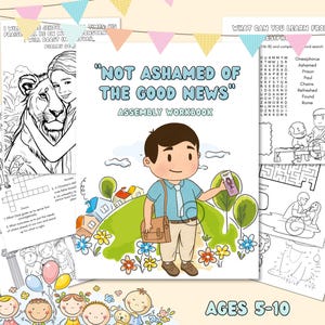 JW Kids 2024 Circuit Assembly Activity Workbook, Not Ashamed of the Good News Printable Worksheets for Jehovah&#39;s Witnesses, Ages 5-10