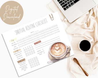 Spiritual Routine Checklist | Coffee Design | JW | Printable | Spanish | English | Italian