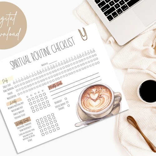 JW Spiritual Routine Checklist Tracker Printable Daily - Etsy