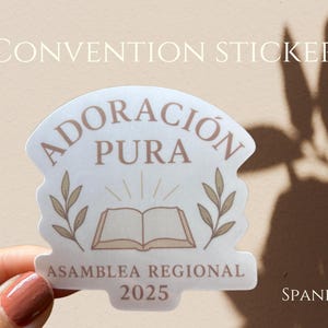 JW Pure worship Sticker |2025 Regional Convention Gifts l Waterproof Vinyl | JW Gifts | Ministry | Jehovah&#39;s Witnesses | Adoracion Pura