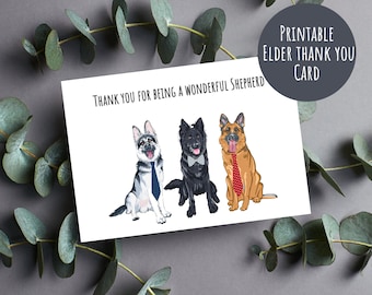 Niedliche Elder Appreciation Card | JW | Liebevolle Hirten | Danke | Druckbare Karte |