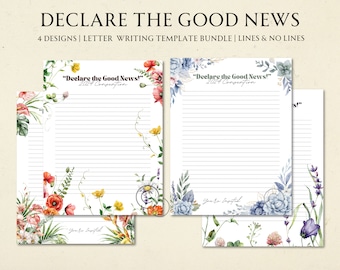 JW 2024 Convention Letter Writing Template Bundle | Declare the Good News | Pioneer Gifts | Templates | Printable Stationary