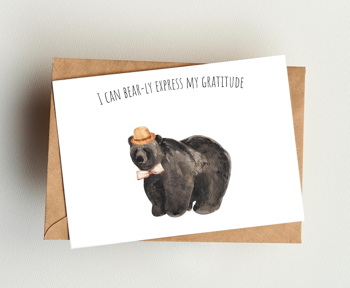Funny Thank You Card Bundle Greeting Card Appreciation Etsy