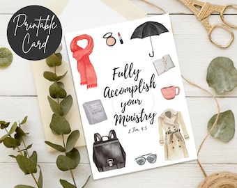 Printable Pioneer Sister Card | JW | Appreciation | Pioneer Gifts | Greeting Cards
